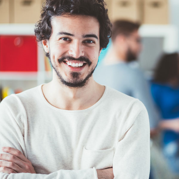 smiling man